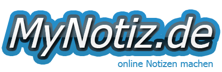 Banner von mynotiz.de - Online Notizen machen